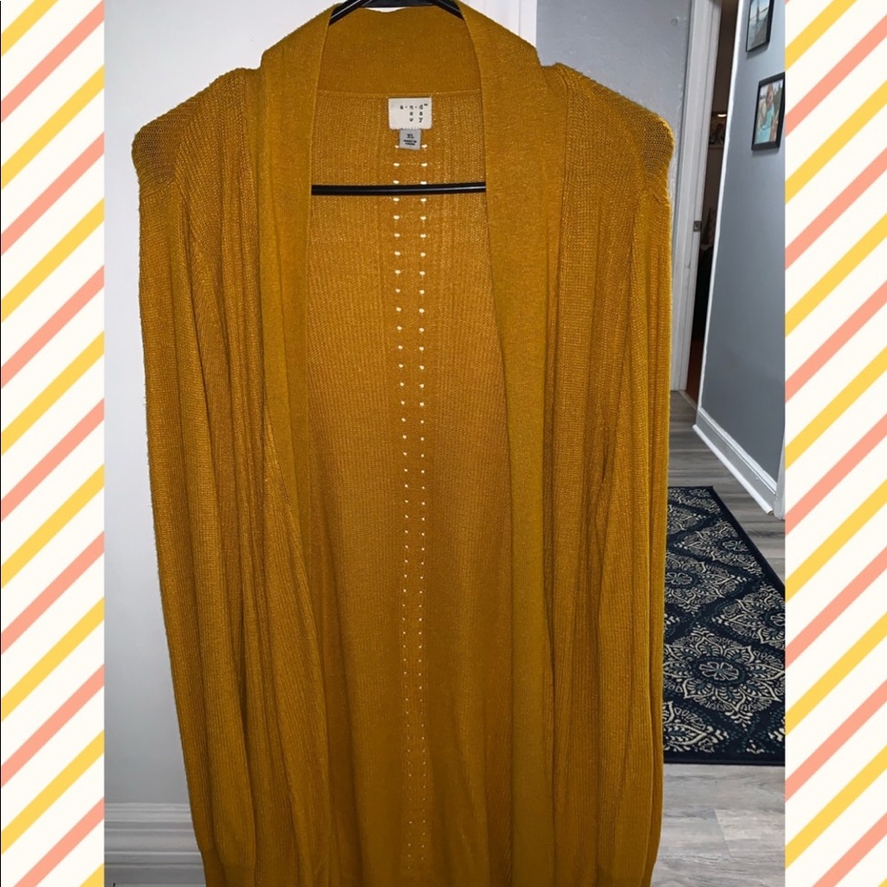 A new day women’s mustard cardigan sweater